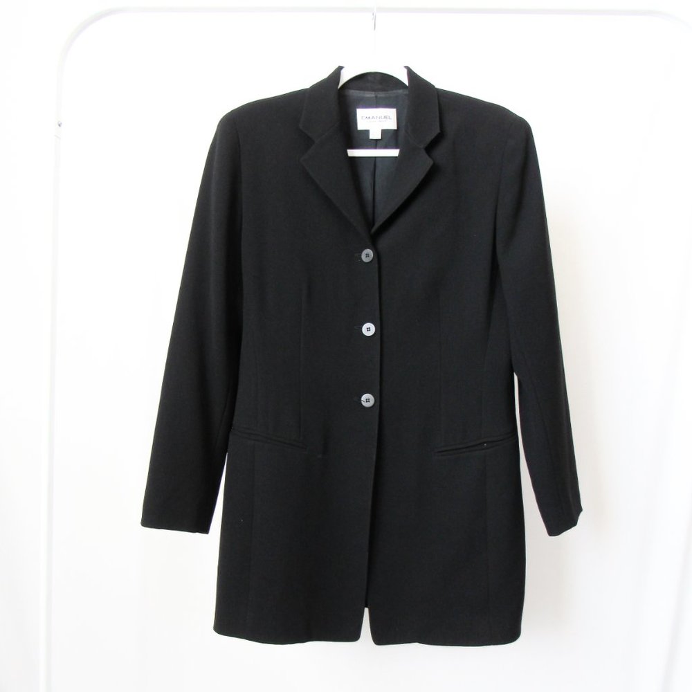 CLASSIC Emanuel Ungaro Vintage Designer Blazer Jacket Chic Essential *sold as is